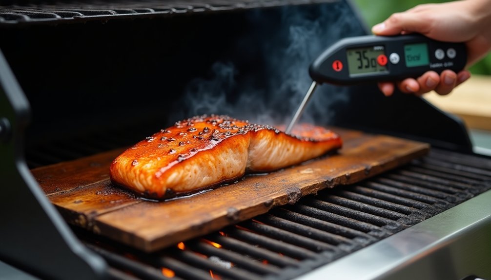 carefully monitor grill temperature