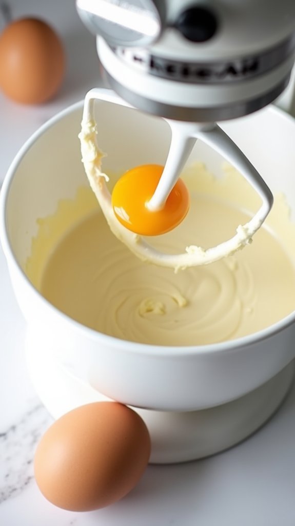 add eggs one at a time