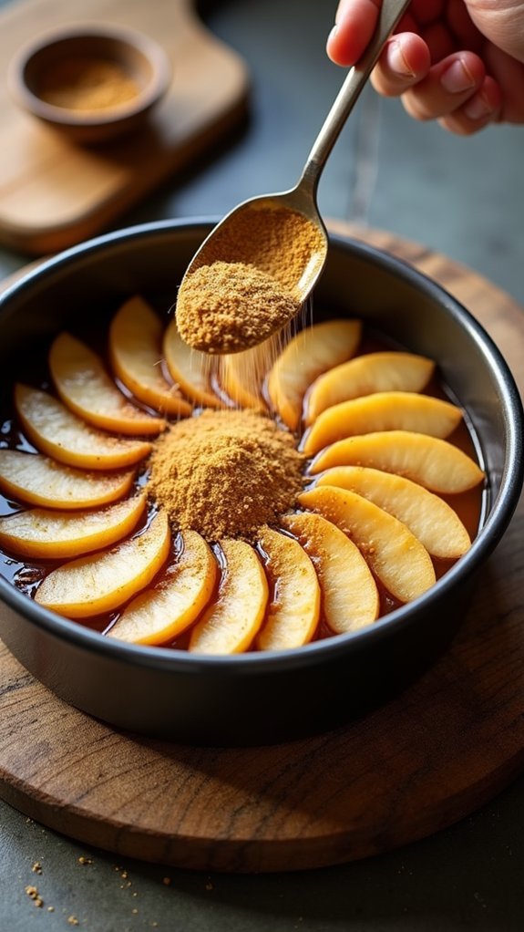 Caramel Pear and Cardamom Cake