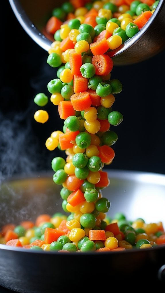 add vegetables and heat