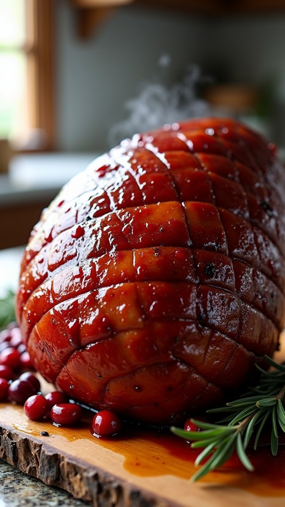 Succulent Cranberry Glazed Ham
