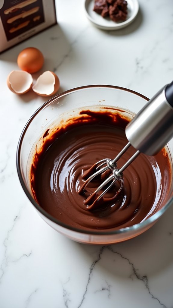 blend cake ingredients well