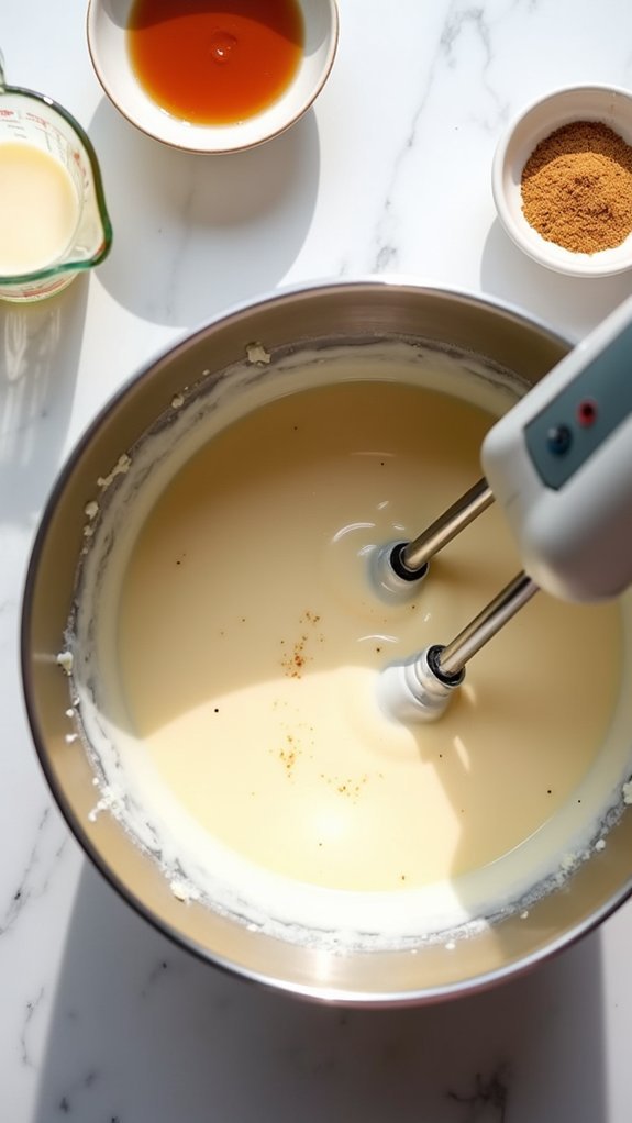 blend eggnog with spices