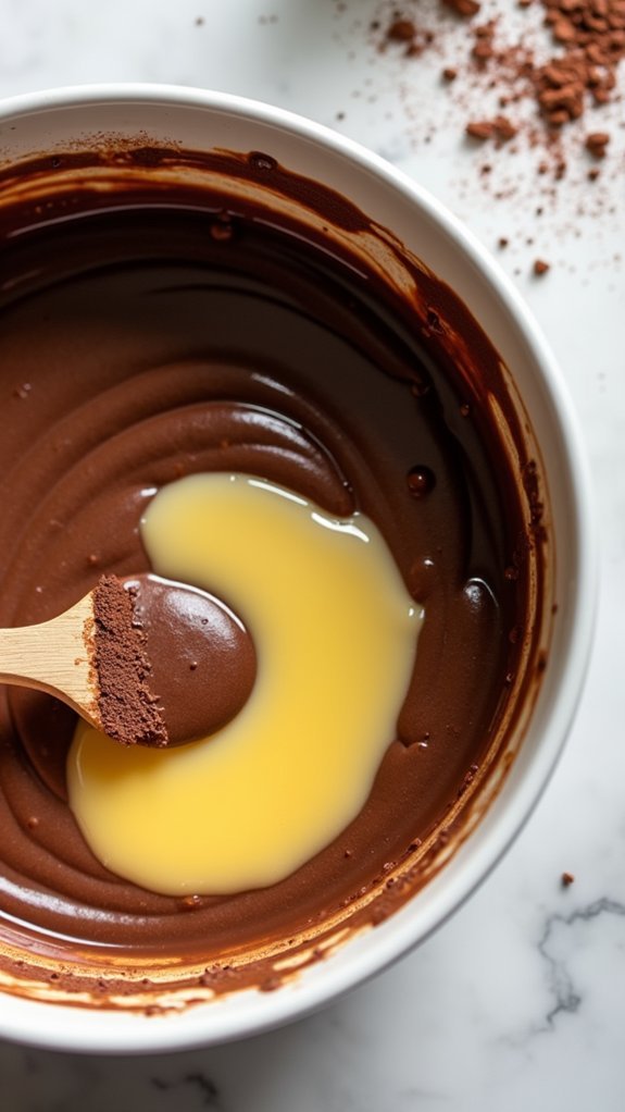 blend melted butter mixture