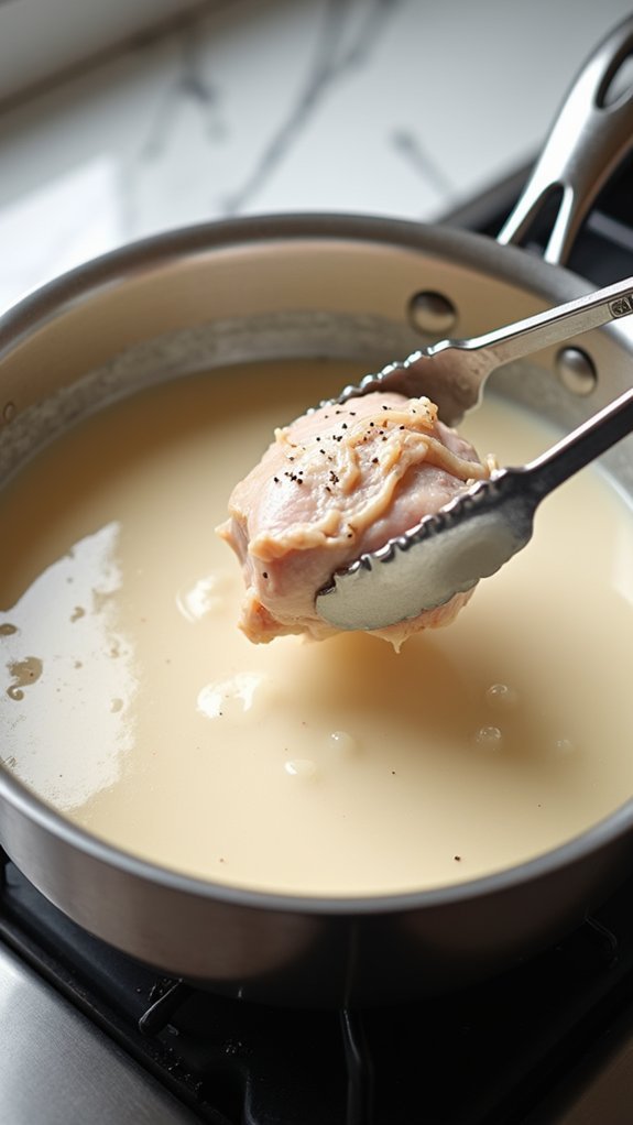 carefully add turkey pieces