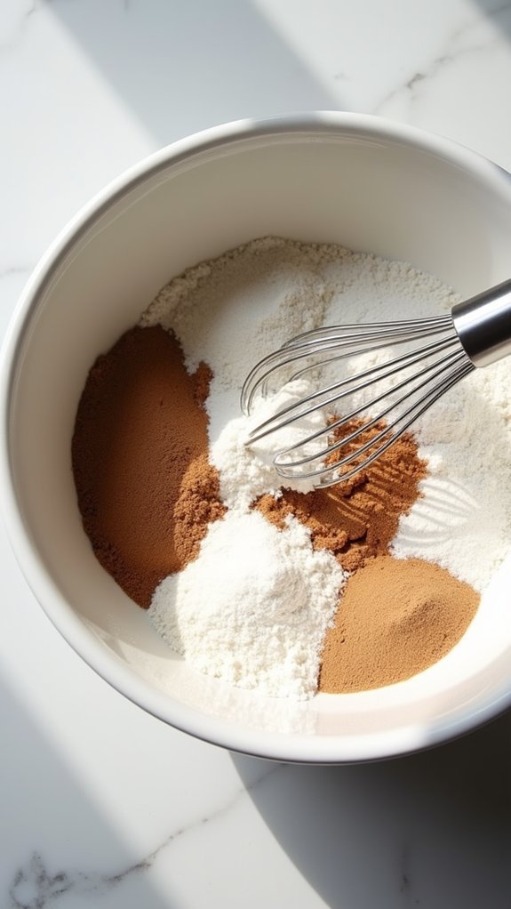 combine dry ingredients thoroughly