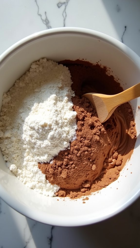 combine dry ingredients thoroughly