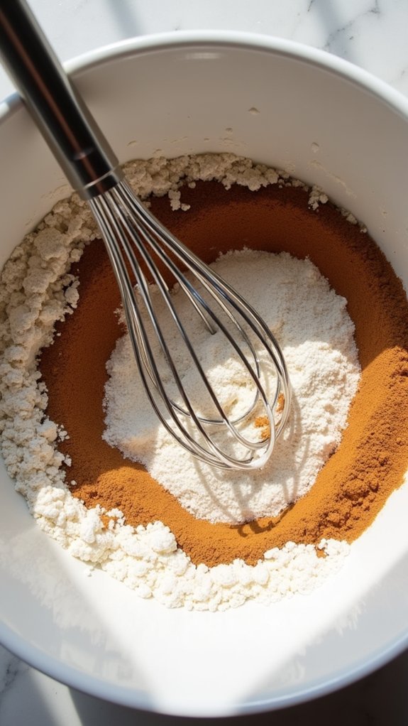 combine dry ingredients thoroughly