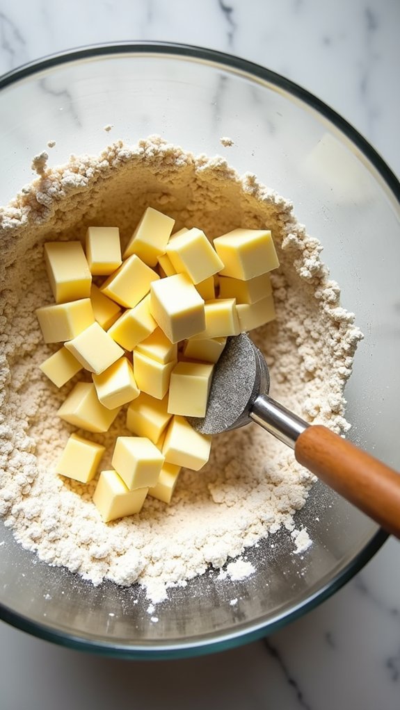 combine flour and butter