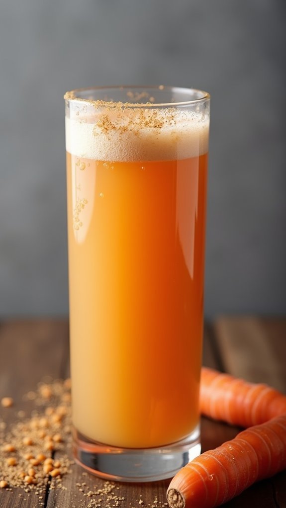 creamy carrot flavored drink