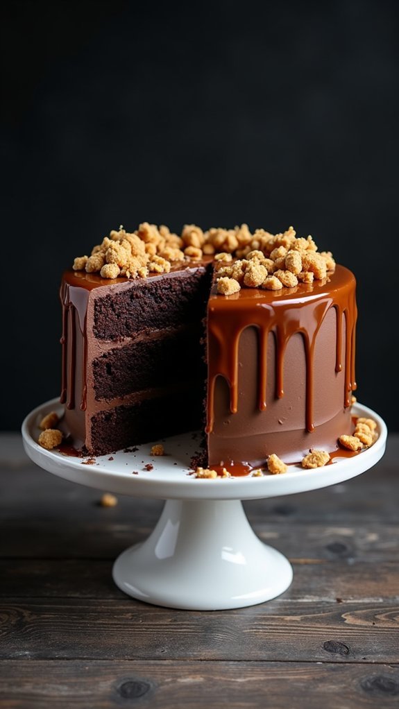 decadent chocolate caramel dessert