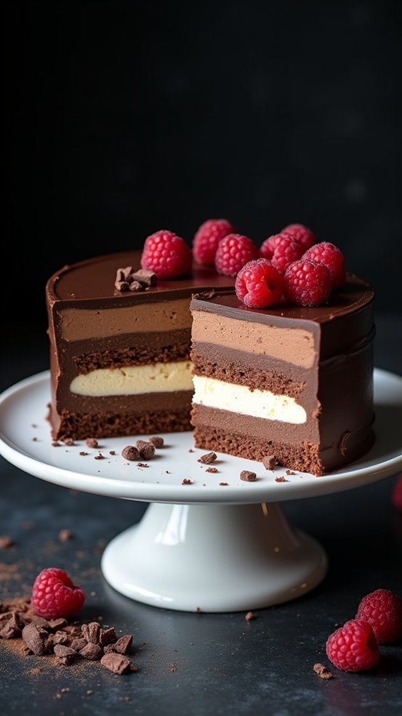 decadent chocolate dessert layers