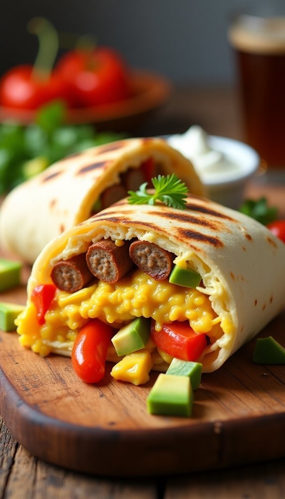 delicious morning meal wraps