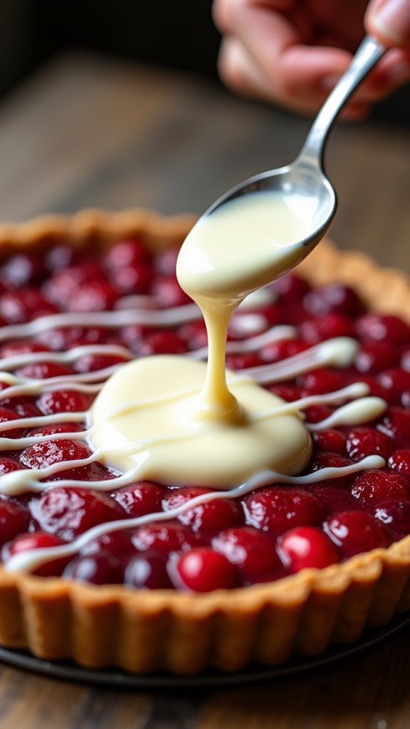 drizzle with white chocolate