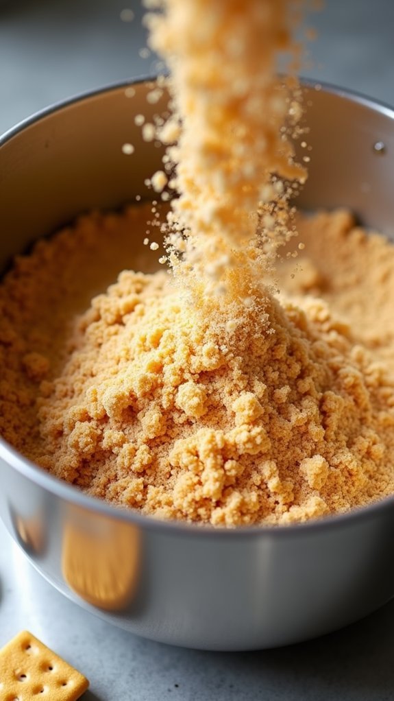 finely crush graham crackers