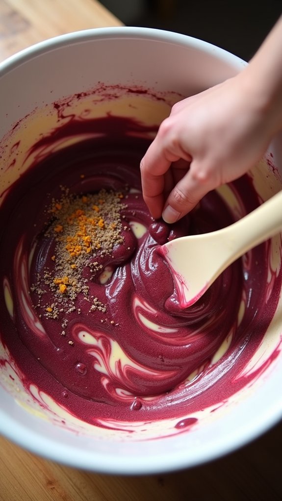 fold in butter mixture