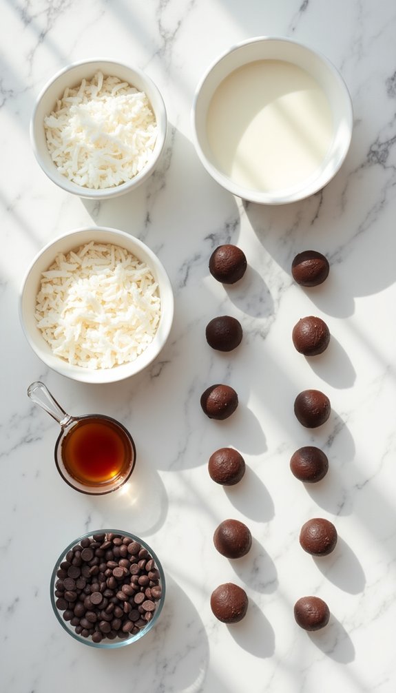 form chocolate cookie balls
