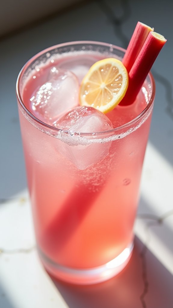 Ginger Rhubarb Gin Cocktail
