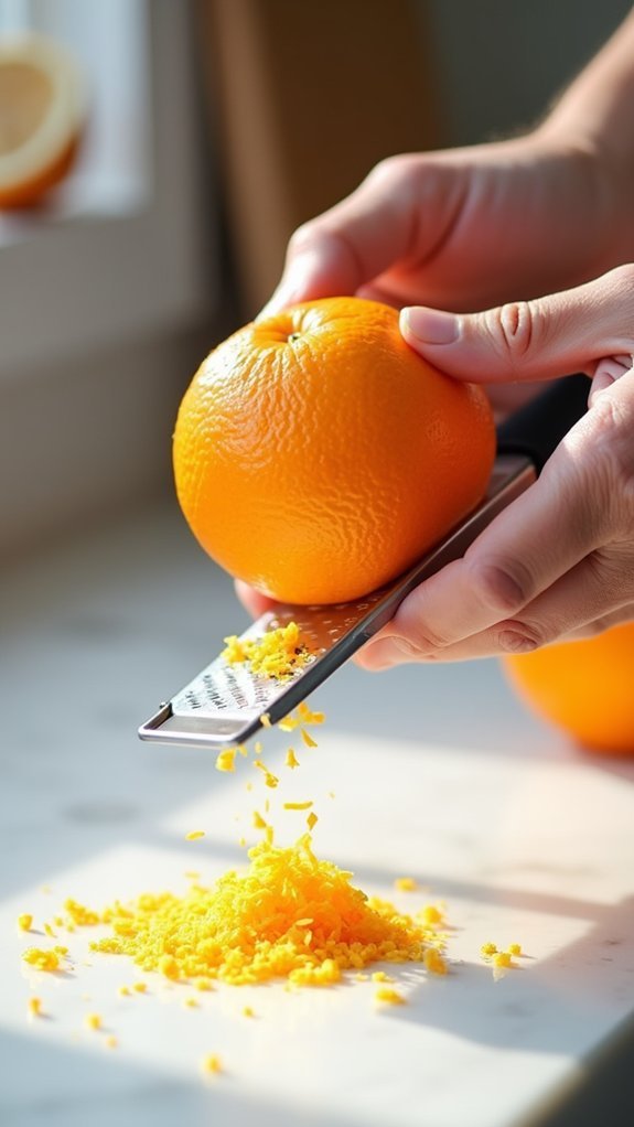 grate fresh orange peel