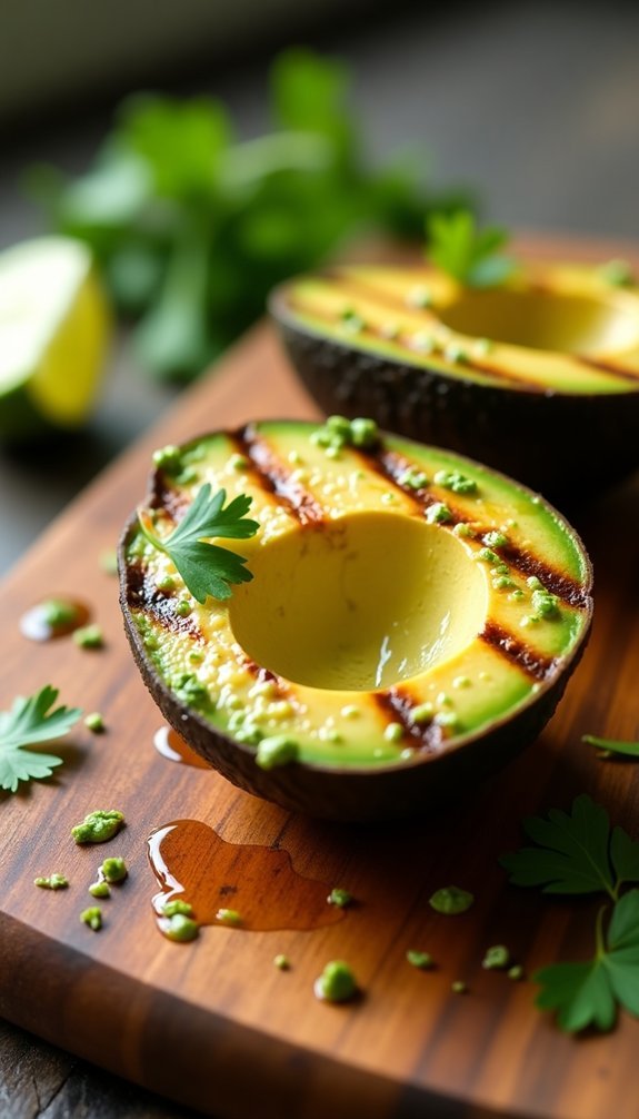 grilled avocados with lime