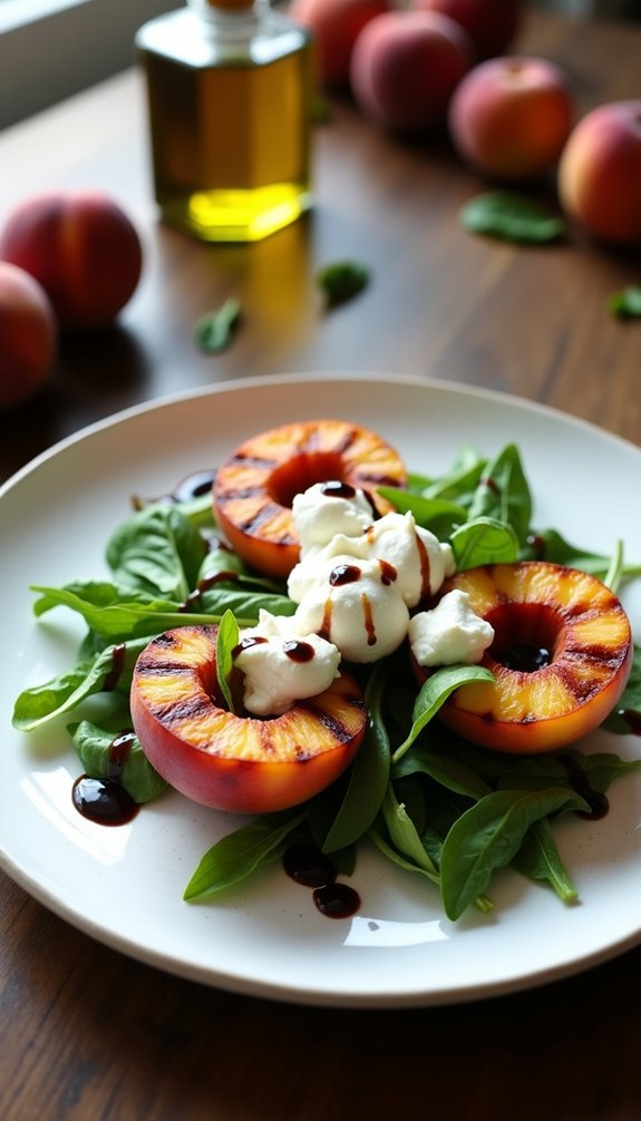 grilled peaches with burrata