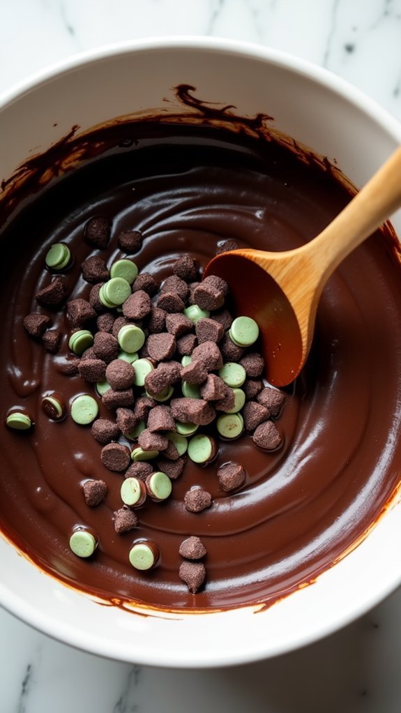 incorporate chips into mixture