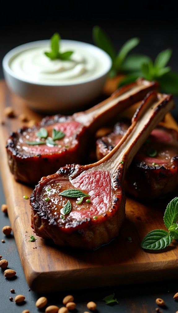 lamb chops with mint sauce