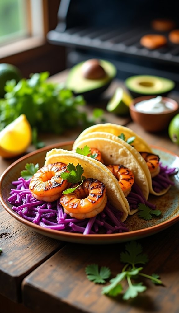 lemon garlic shrimp tacos