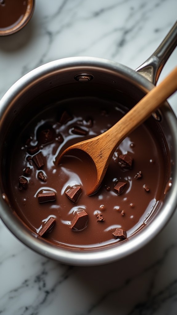 melt chocolate using steam