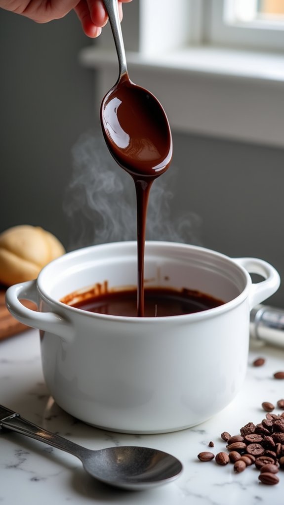 melt dark chocolate gently