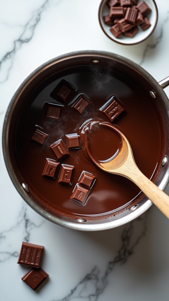 melt dark chocolate pieces