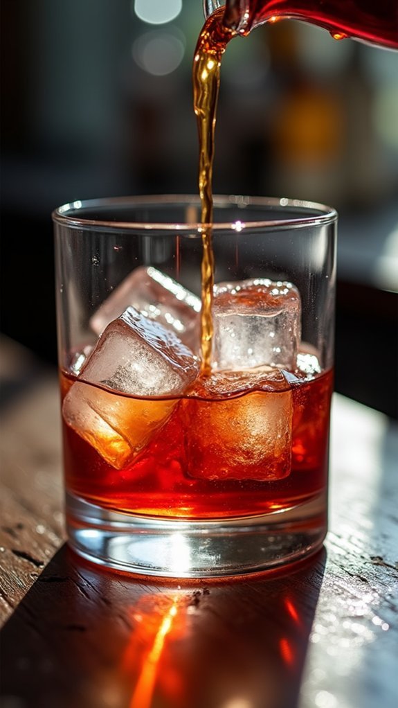 mix spirits with ice