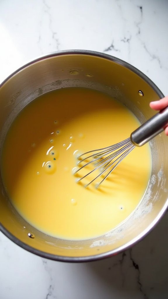 mix wet ingredients thoroughly