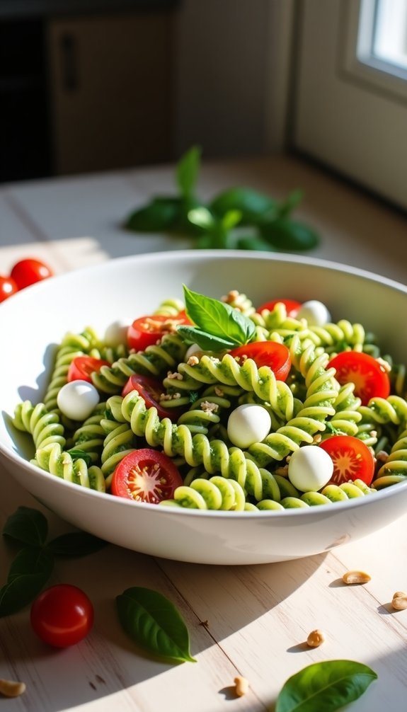 pasta salad with pesto