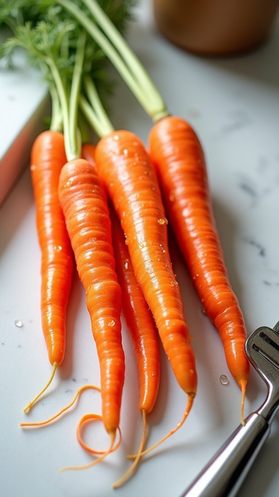 peel and wash carrots