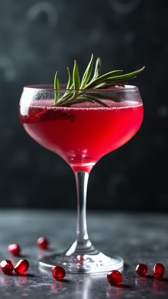 pomegranate rosemary cocktail recipe