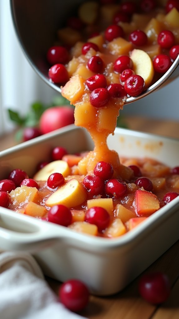 pour batter into dish