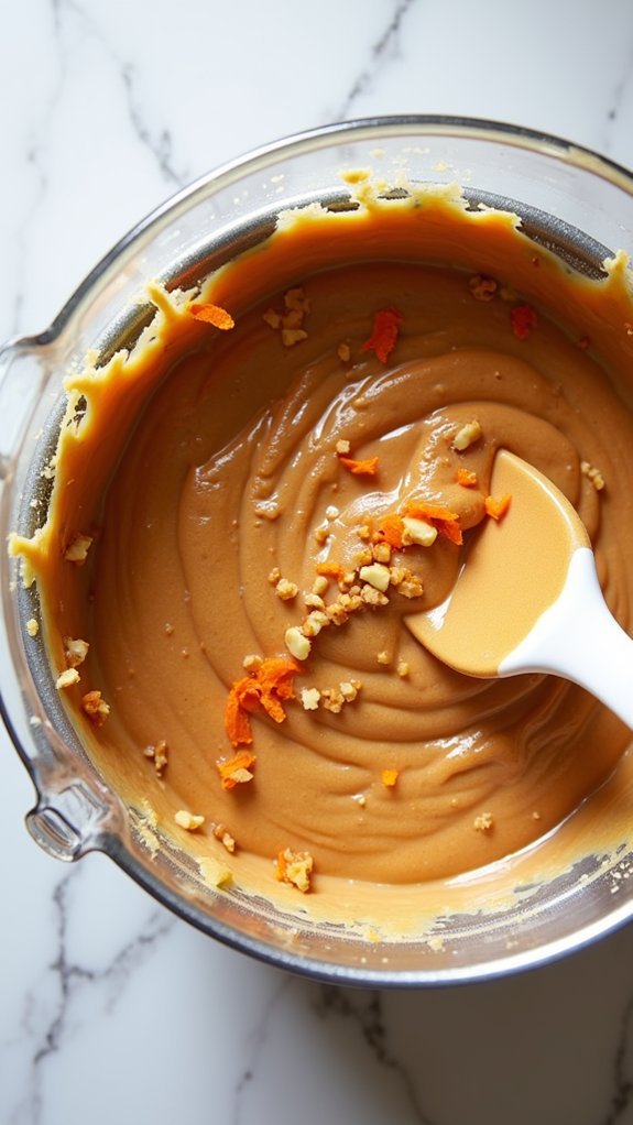 pour batter into pan