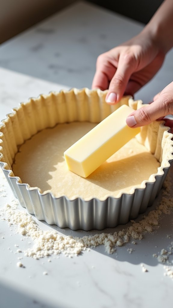 prepare baking pan surface