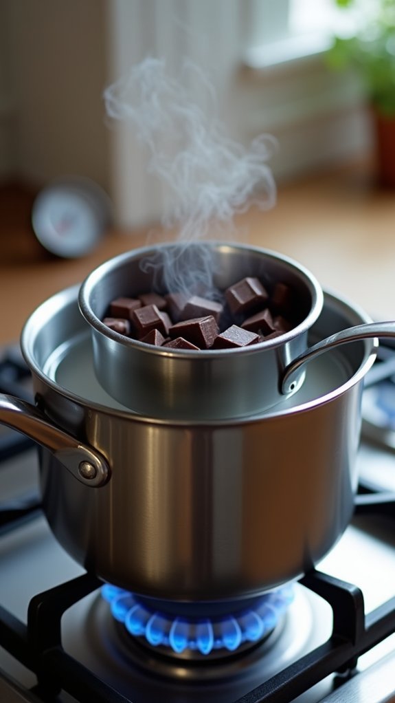 prepare double boiler setup