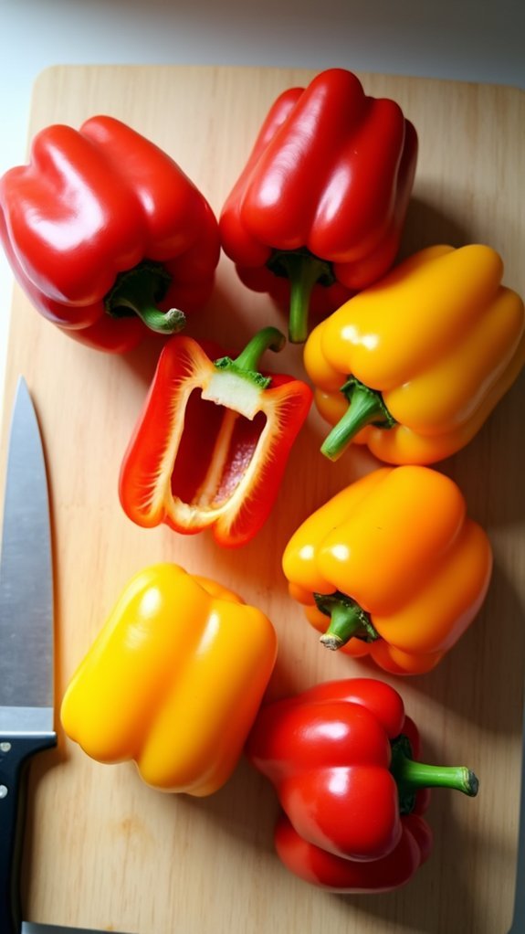 prepare pepper tops carefully