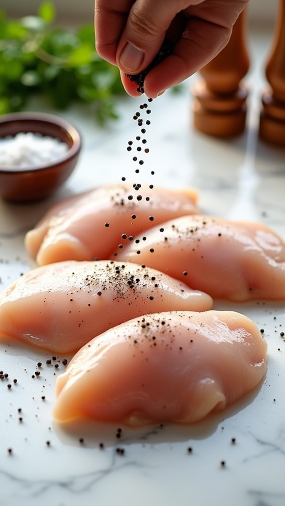 season chicken with spices