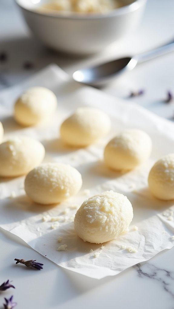 shape coconut cream centers