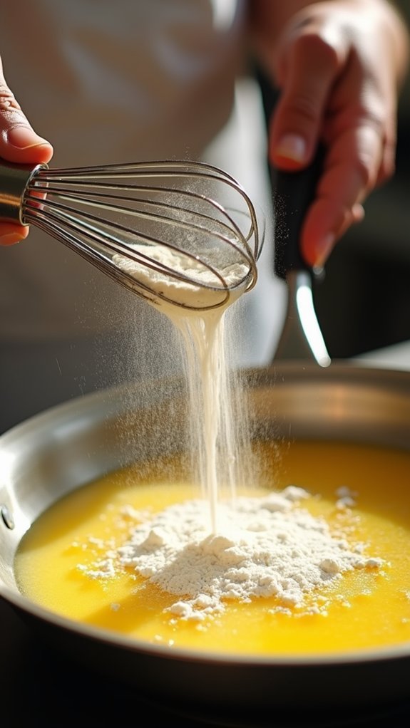 slowly incorporate the flour