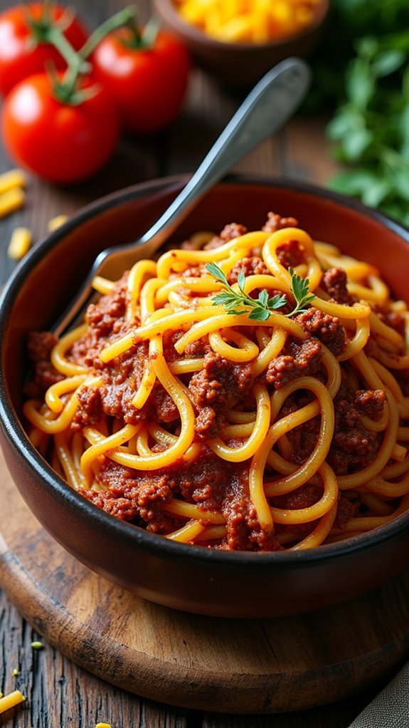 spaghetti with cowboy flair