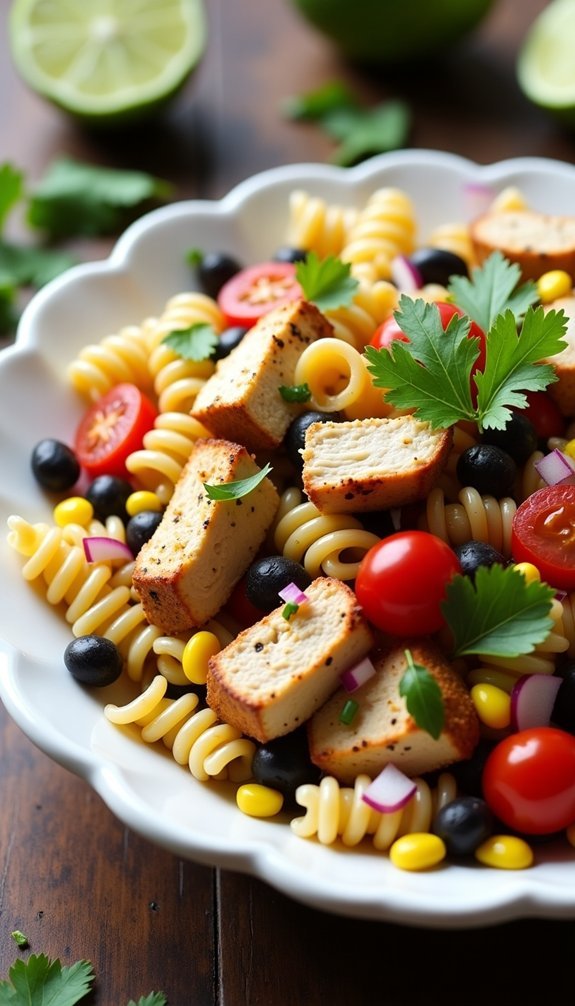 spicy chicken pasta salad