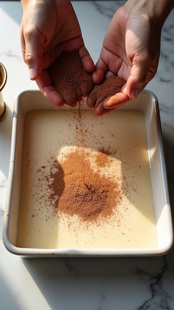 sprinkle cocoa sugar blend