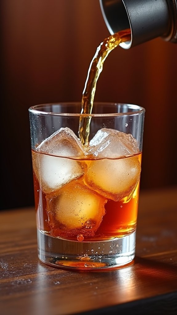 strain mixture into glass