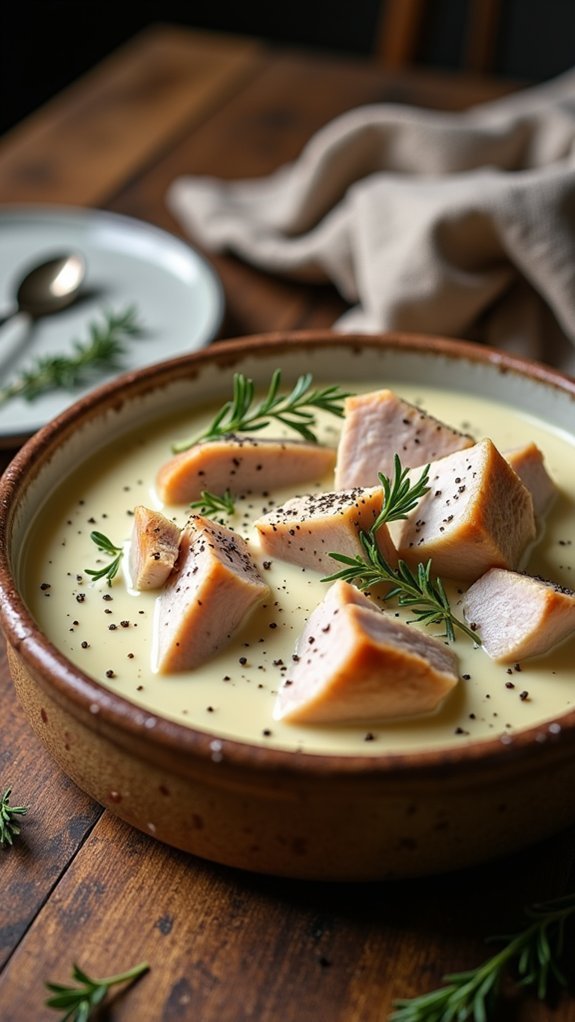 turkey in creamy sauce