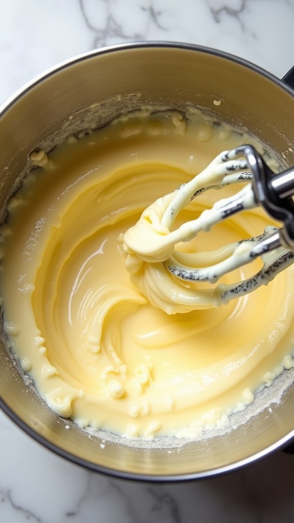 whip butter until fluffy